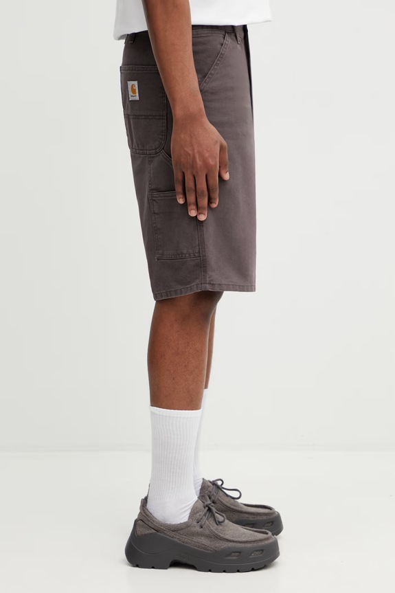 Carhartt WIP Single Knee Short pantaloni scurți de bumbac pentru bărbați maro I034797.3IS4O