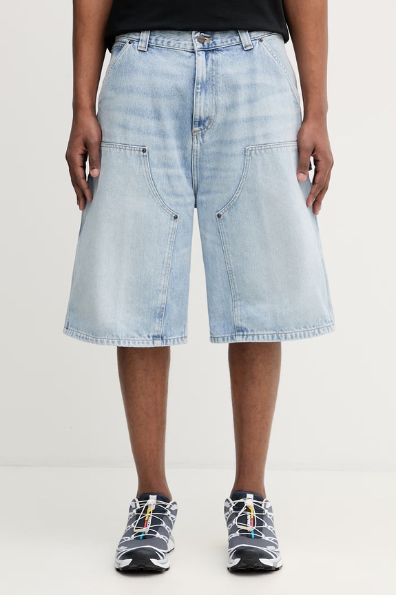 Carhartt WIP OG Double Knee Short szorty jeansowe męskie niebieski I036590.01WU