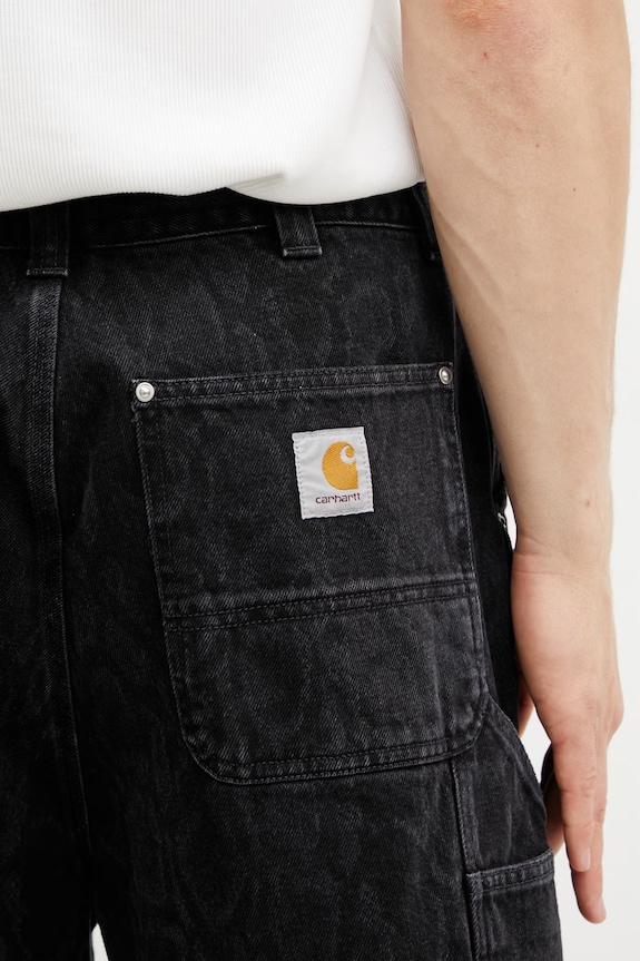 Carhartt WIP OG Double Knee Short pantaloni scurți de bumbac pentru bărbați negru I036590.3R260