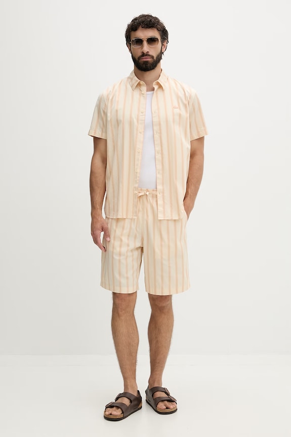 Lacoste szorty męskie bawełniane GH1986 żółty SS26