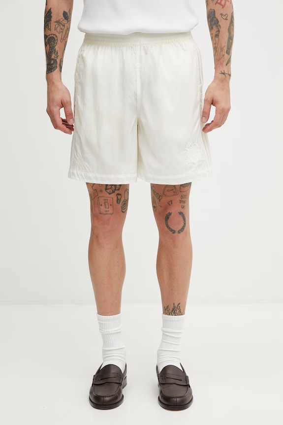 adidas Originals x Wales Bonner pantaloni scurți pentru bărbați bej KR8773