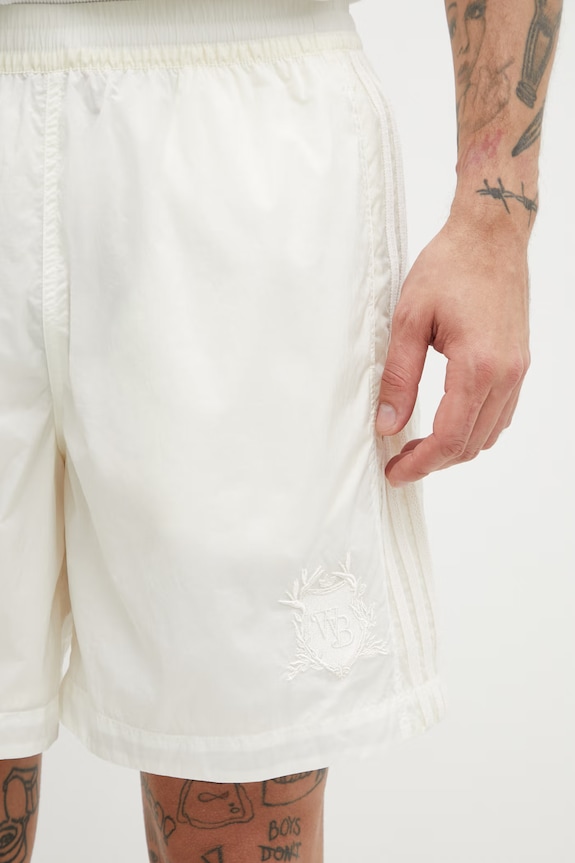 adidas Originals x Wales Bonner pantaloni scurți pentru bărbați bej KR8773