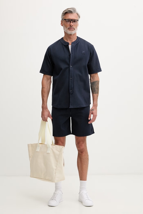 Fila pantaloni scurți de trening pentru bărbați, cu vâscoză LUCCA FAM1187 bleumarin SS26