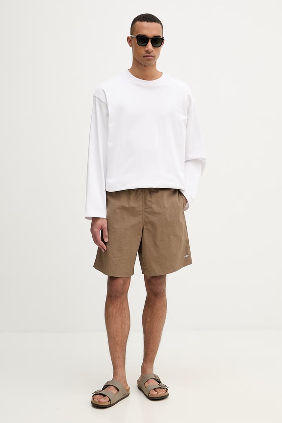 A.P.C. Шорты для мужчин MAILLOT DE BAIN PAAGY.H18043 коричневый SS26