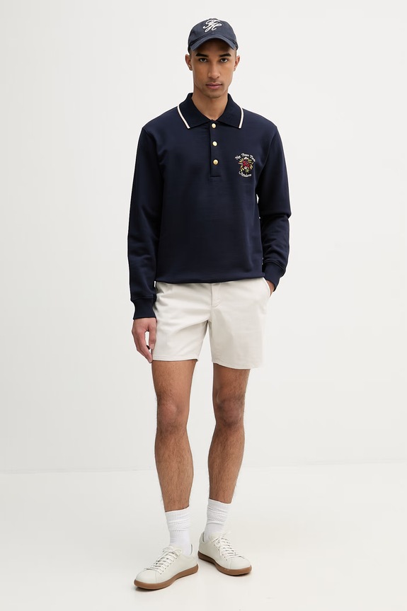 rag & bone szorty męskie z bawełną RX2626S9WCH beżowy SS26