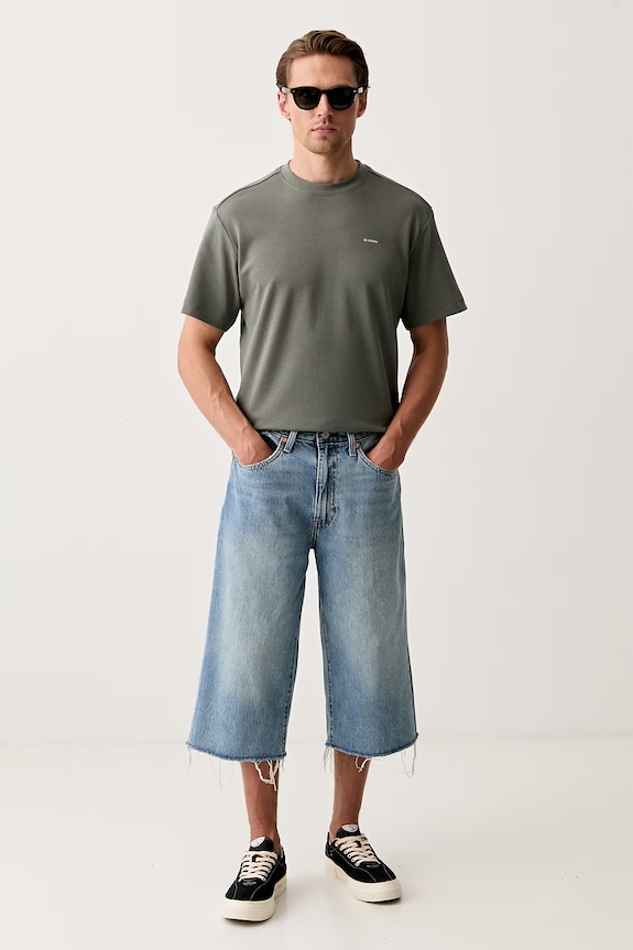 Levi's szorty męskie jeansowe 478 BAGGY CAPRI 004A8 niebieski SS26
