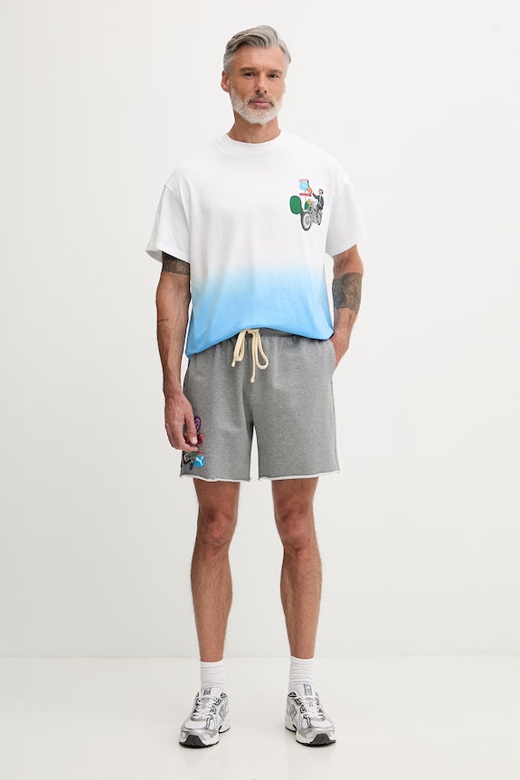 Îmbrăcăminte Puma pantaloni scurți de trening din bumbac ATW Dylan Terry 635063 gri