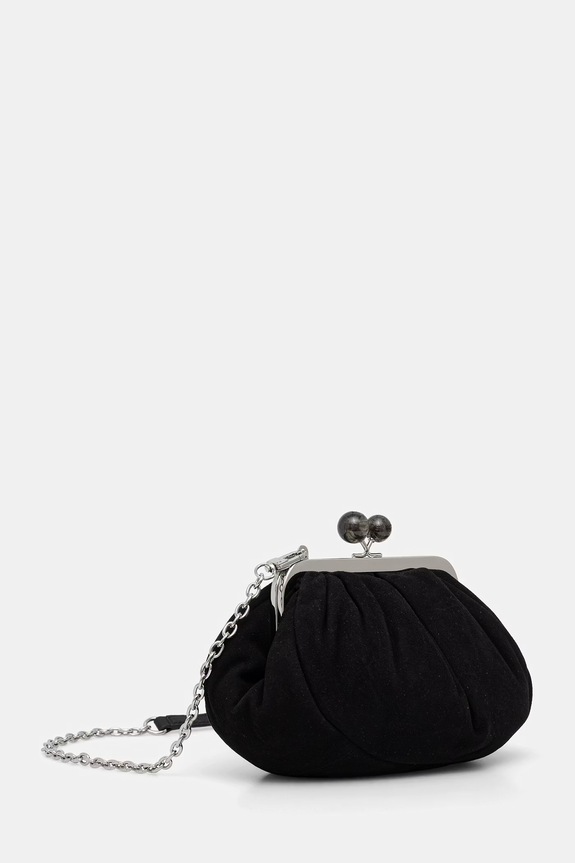 Weekend Max Mara geantă de mana din piele intoarsa AVALOIS 2615511014600 negru SS26