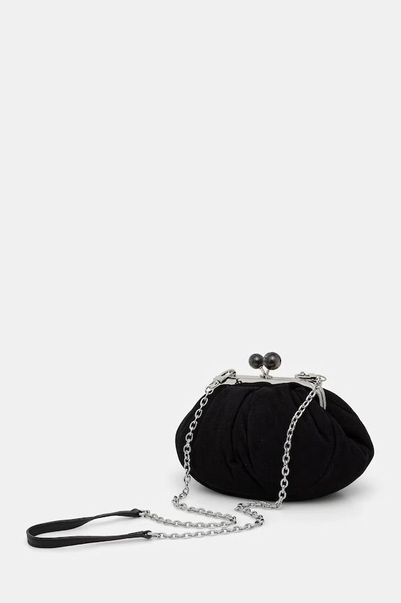 Accesorii Weekend Max Mara geantă de mana din piele intoarsa AVALOIS 2615511014600 negru