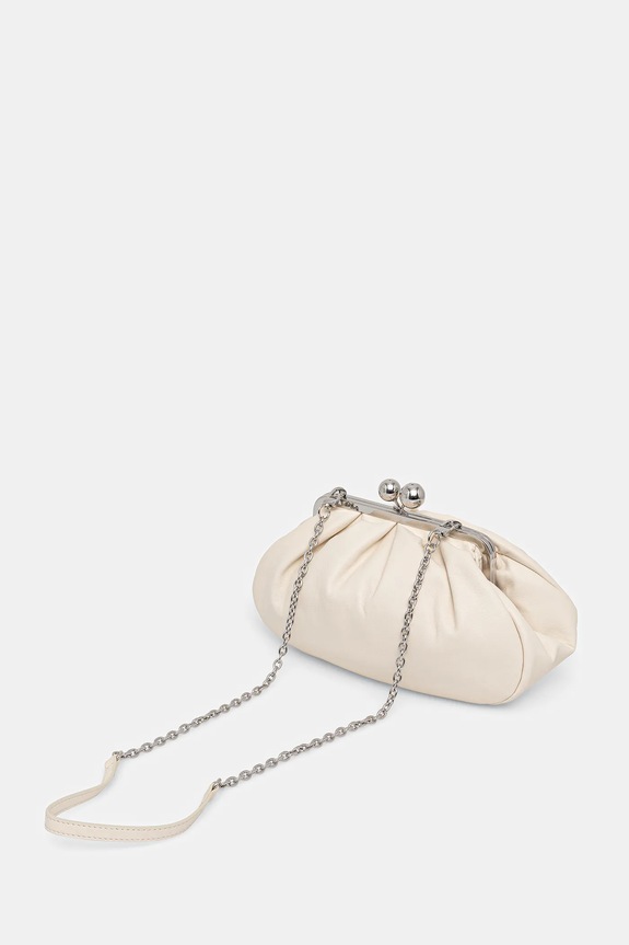Doplnky Kožená kabelka Weekend Max Mara CUBICO 2615511174600 béžová