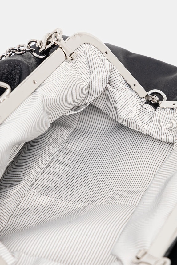 Weekend Max Mara torebka skórzana CUBICO granatowy 2615511174600