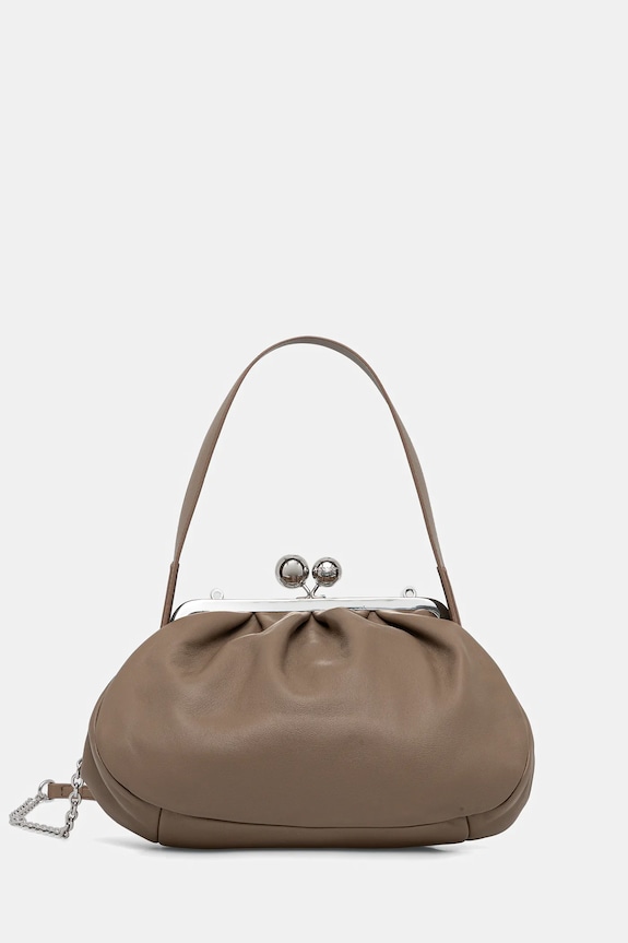 Weekend Max Mara torebka skórzana CUBICO skóra licowa brązowy 2615511174600