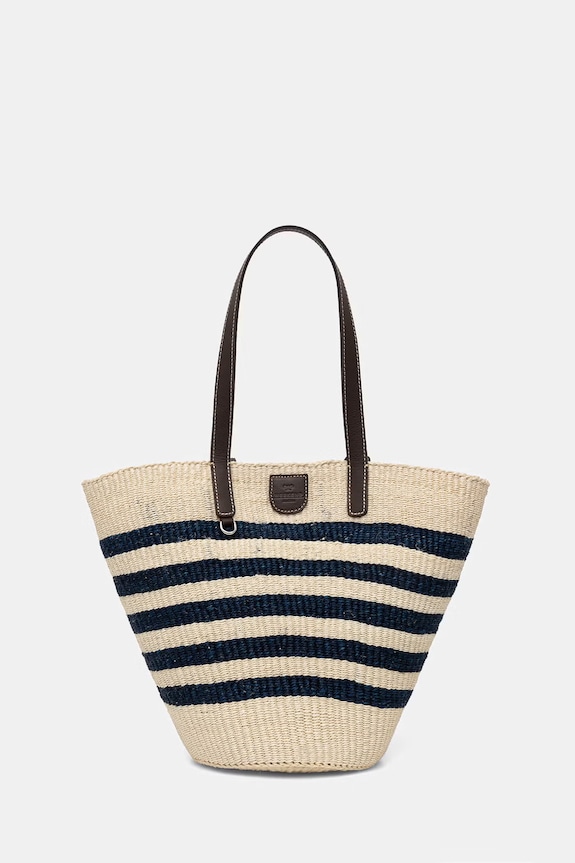 Weekend Max Mara torba plażowa damska pleciona AGENNAIO niebieski 2615511015600