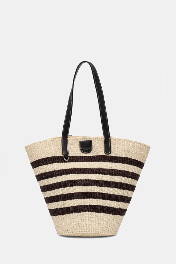 Weekend Max Mara torba plażowa damska pleciona AGENNAIO brązowy 2615511015600