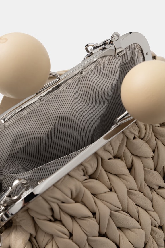 Weekend Max Mara torebka crossbody damska skórzana ALIBERO 2615511055600 beżowy