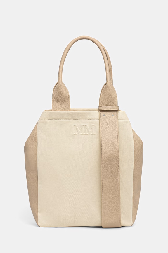 MM by Max Mara torebka PESCO mieści A4 beżowy 2616511017600
