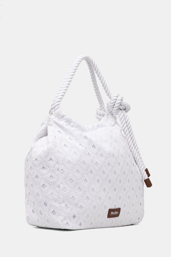 Max Mara Beachwear geantă shopper pentru femei ARTE 2616511019600 alb SS26