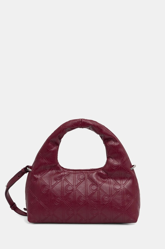 Calvin Klein torebka nie mieści A4 bordowy LV04F3200G
