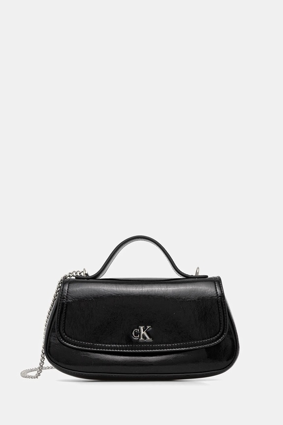 Kabelka Calvin Klein imitácia kože čierna LV04F3306G