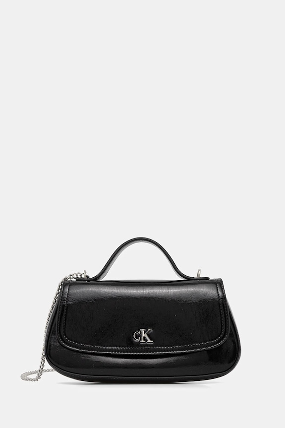 Kabelka Calvin Klein imitácia kože čierna LV04F3306G