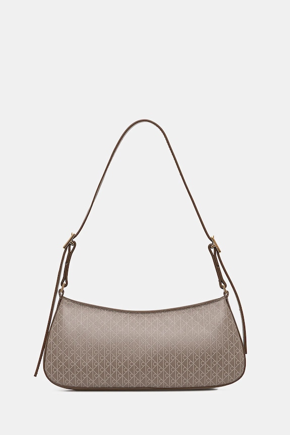Kabelka Calvin Klein imitácia kože béžová LV04F3324G