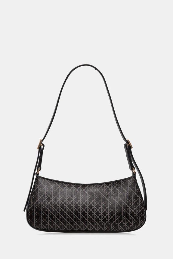 Kabelka Calvin Klein imitácia kože čierna LV04F3324G