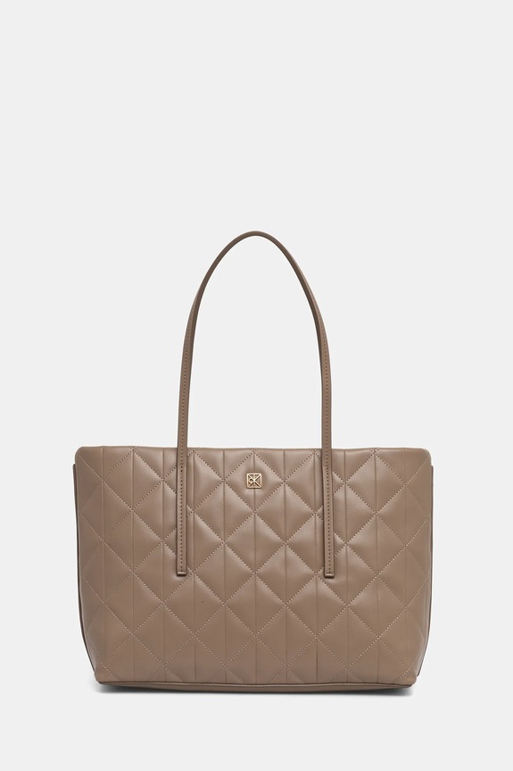 Kabelka Calvin Klein jemný vzor béžová LV04F3325G