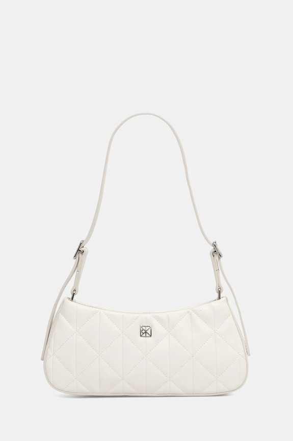 Kabelka Calvin Klein imitácia kože béžová LV04F3327G