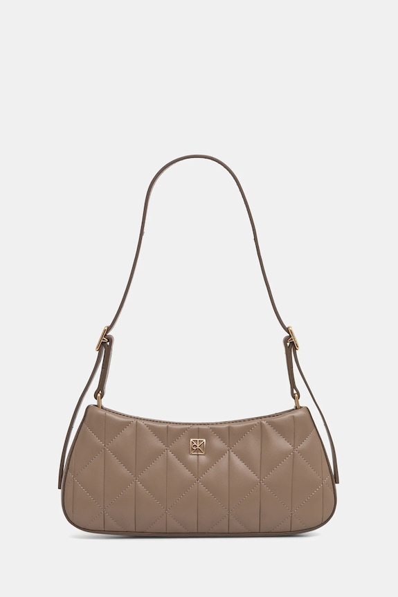 Kabelka Calvin Klein imitácia kože béžová LV04F3327G