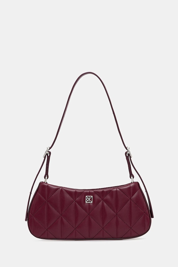 Kabelka Calvin Klein imitácia kože burgundské LV04F3327G