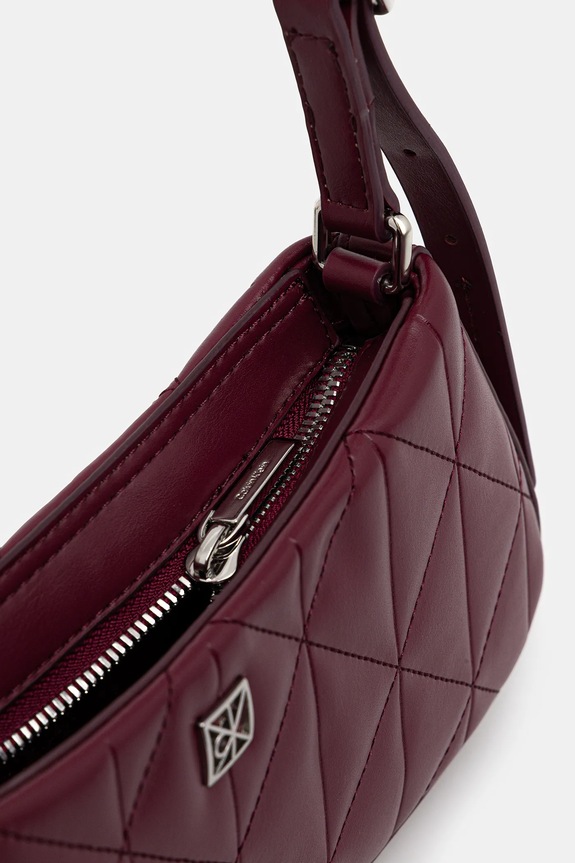 Kabelka Calvin Klein LV04F3327G burgundské