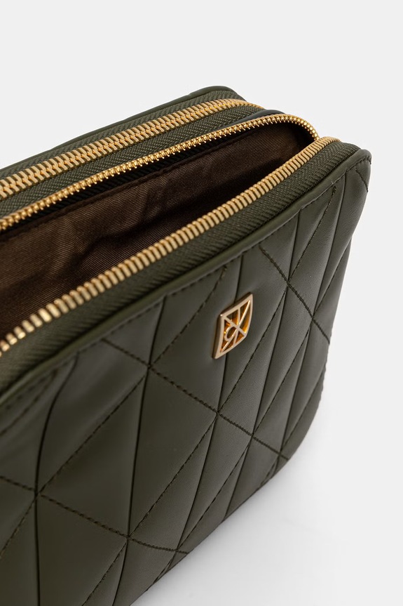Calvin Klein torebka crossbody damska z imitacji skóry zielony LV04F3328G