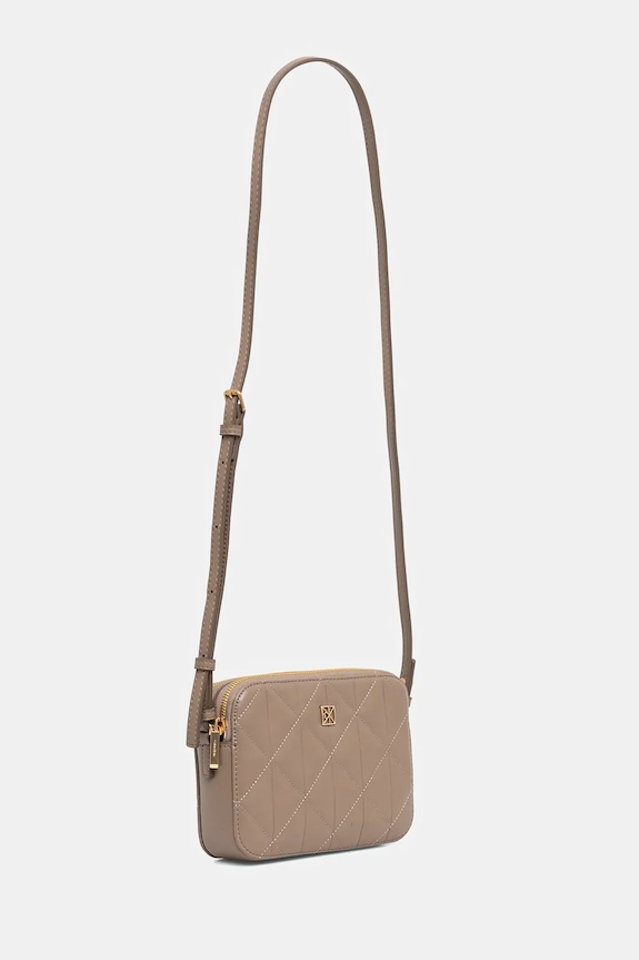 Calvin Klein torebka crossbody damska z imitacji skóry LV04F3328G beżowy SS26