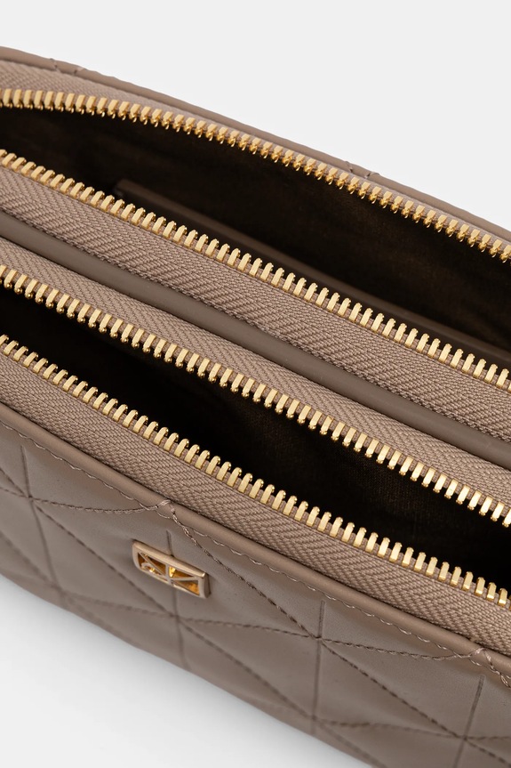 Calvin Klein torebka crossbody damska z imitacji skóry LV04F3328G beżowy