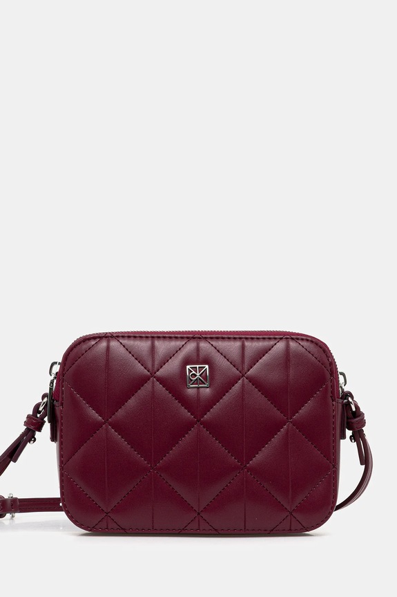 Calvin Klein torebka crossbody damska z imitacji skóry nie mieści A4 bordowy LV04F3328G