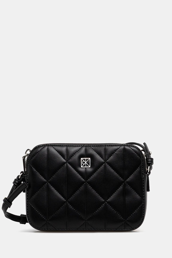 Calvin Klein torebka crossbody damska z imitacji skóry nie mieści A4 czarny LV04F3328G