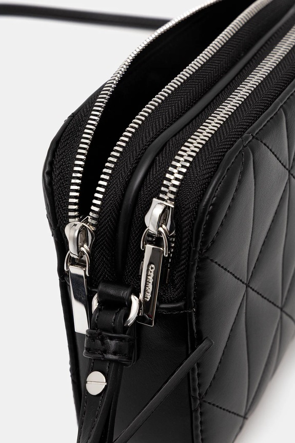 Calvin Klein torebka crossbody damska z imitacji skóry LV04F3328G czarny
