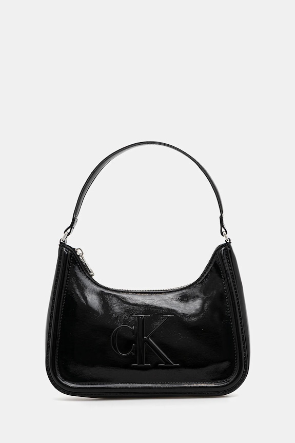 Τσάντα Calvin Klein απομίμηση λείου δέρματος μαύρο LV04F3332G