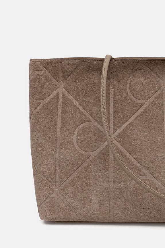 Doplnky Semišová kabelka Calvin Klein LV04F3334G béžová