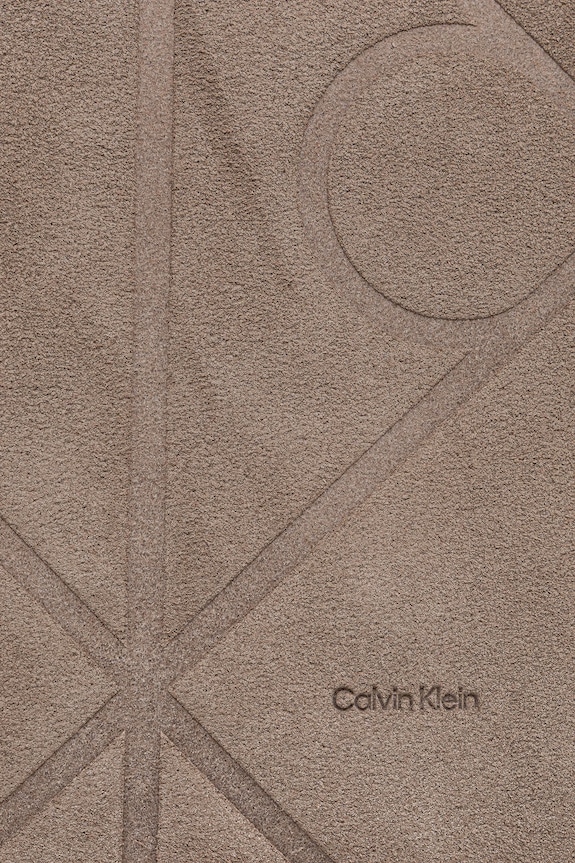 Semišová kabelka Calvin Klein béžová LV04F3334G