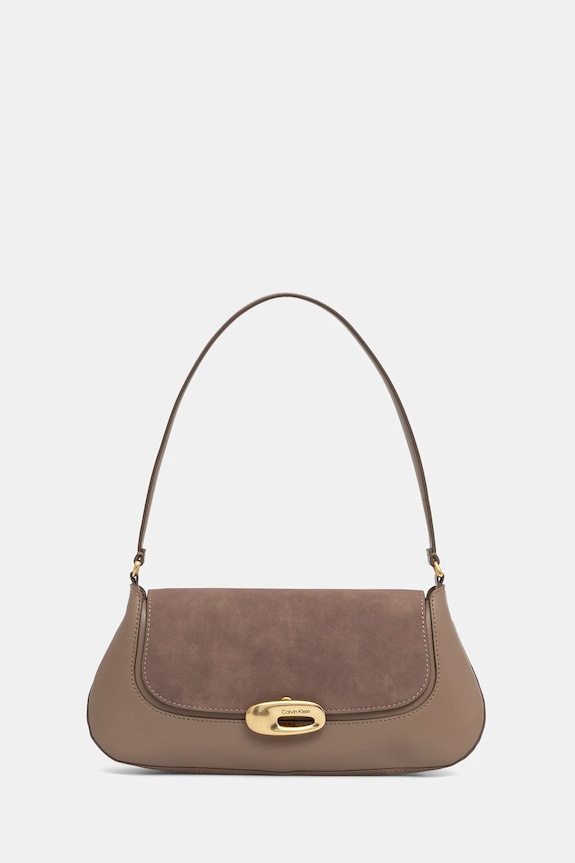 Usnjena torbica Calvin Klein Ne ustreza A4 bež LV04F3337G