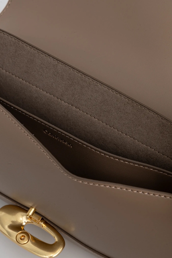 Usnjena torbica Calvin Klein LV04F3337G bež