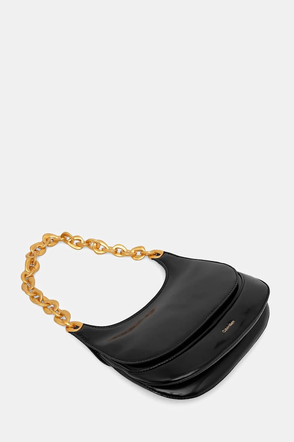 Kožená kabelka Calvin Klein LV04F3403G čierna SS26