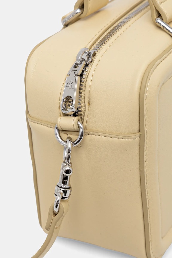 Calvin Klein torebka damska z imitacji skóry żółty LV04F3411G