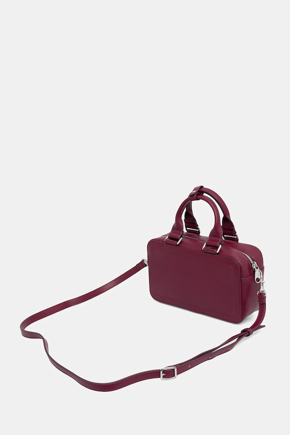 Akcesoria Calvin Klein torebka damska z imitacji skóry LV04F3411G bordowy