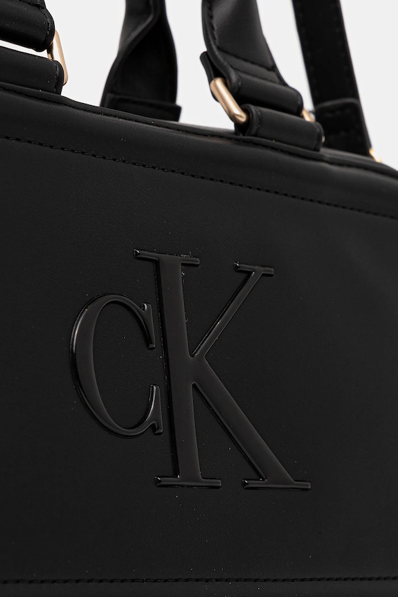 Calvin Klein geantă de damă cu imitație de piele negru LV04F3411G