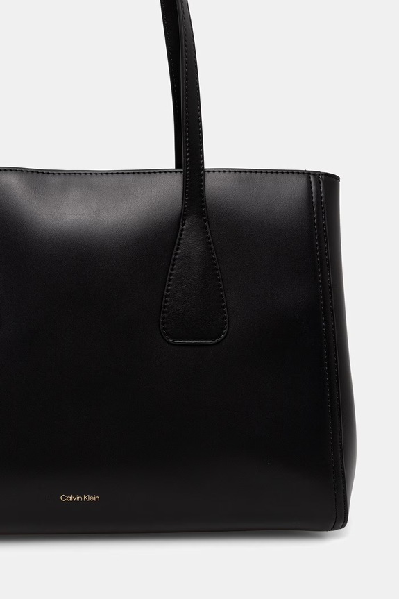 Akcesoria Calvin Klein torebka shopper damska z imitacji skóry LV04F3442G czarny