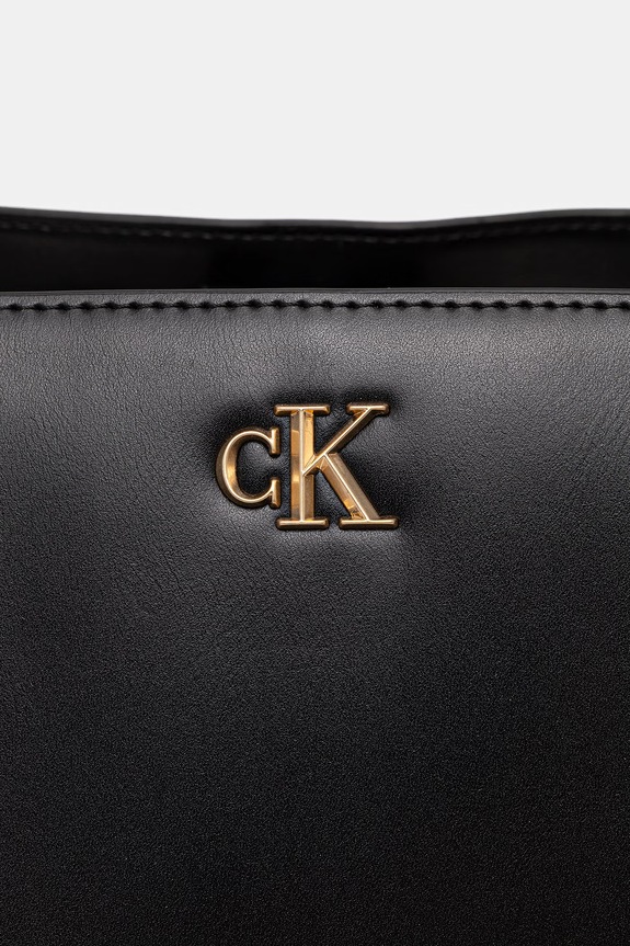 Calvin Klein torebka shopper damska z imitacji skóry LV04F3442G czarny