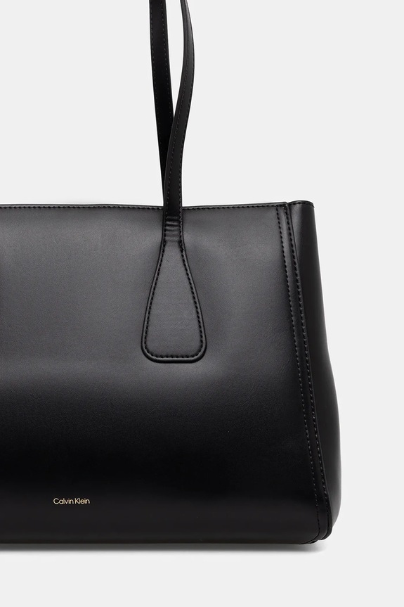 Akcesoria Calvin Klein torebka shopper damska z imitacji skóry LV04F3442G czarny