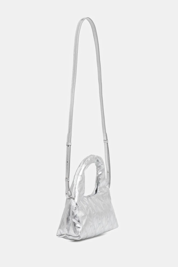 Kabelka Calvin Klein LV04F3444G strieborná SS26